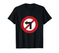 Panneau interdit de tourner à gauche contre la gauche T-Shirt