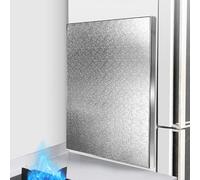 Panneau Isolant Thermique Ignifugé, Panneau de Protection Thermique en Aluminium, Plaque Anti Chaleur Four Frigo, Tapis Anti Feu pour Cheminée Réfrigérateurs et Meuble(Adsorption Type,50 x 120 cm)
