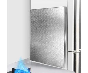 Panneau Isolant Thermique Ignifugé, Panneau de Protection Thermique en Aluminium, Plaque Anti Chaleur Four Frigo, Tapis Anti Feu pour Cheminée Réfrigérateurs et Meuble(Adhesive Type,40 x 60 cm)