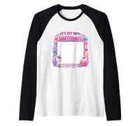 Panneau « It's My 14th Birthday » avec Inscription « My Shirt » pour Fille de 14 Ans Manche Raglan