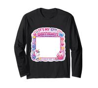 Panneau « It's My 17th Birthday » avec Inscription « My Shirt » pour Fille de 17 Ans Manche Longue