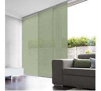 Panneau Japonais Voile de Lin - MADECOSTORE - Vert - L50 x H260cm