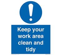 Panneau « Keep your work area clean and tidy » - 150 x 200 mm - A5P