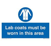 Panneau Lab coats must be worn in this area - 150 x 100 mm - A6L