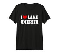 Panneau Lac America Nom Humoristique Voyage Nature Eau T-Shirt Haut de Gamme