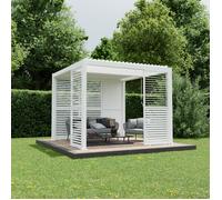 Panneau latéral brise vue à lames orientables pour Pergola bioclimatique - aluminium - Ximax