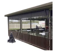 Panneau latéral pour tonnelle d'hiver personnalisable - 0,5 mm en PVC transparent imperméable avec œillets pour terrasse et terrasse (3,50 x 2,50 m) - Protection contre les intempéries