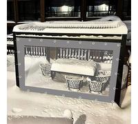 Panneau latéral transparent imperméable de taille personnalisée pour patios, porches, salles d'écrans et tonnelles - Résistant aux intempéries - Gris - 2,2 x 3 m