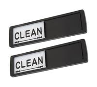 Panneau Lave-vaisselle Sale et Propre Magnétique Double Face, 2 Pièces | Abs Résine, Glisse Facilement, Organise les Informations, Compatible Porte de Lave-vaisselle, Argenté