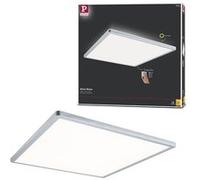 Paulmann 70995 Panneau LED Atria Shine 420x420 mm 3-Step-Dim carré incl. 1x22 W dimmable Blanc chaud Chrome mat Panneau lumineux en matière plastique 3000 K Panneau de plafond