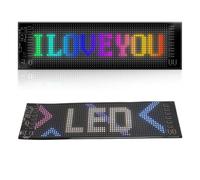 Panneau LED à Défilement Programmable, Panneau Matriciel LED Flexible, Panneau LED à Message Numérique Défilant USB 5 V pour Fête, Voiture, Bar, Club, Contrôle par Application