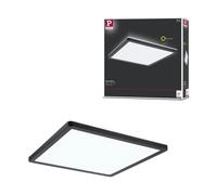Paulmann Atria Shine 71015 Panneau LED rectangulaire en plastique avec 1 ampoule 16 W Blanc lumière du jour Noir 293 x 293 mm 4000 K