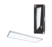 Paulmann Atria Shine Plafonnier LED carré chrome mat - 58 x 20 cm - 4.000 K - gradable par étapes Ce luminaire comporte des modules à LED prémontés de classes énergétiques A A++, A+, A