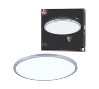 Paulmann 71006 Atria Shine Panneau LED rond à 3 niveaux de intensité 420 mm avec 1 x 22 W à intensité variable Blanc lumière du jour chromé mat Panneau lumineux en plastique 4000 K