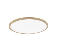 Paulmann 71034 Panneau LED Atria Shine plafonnier + Backlight Rond IP44 22W 2300lm 420mm Esthétique Bois Plastique 4000K luminaire Bain, Matière, 22 W