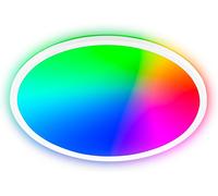 Panneau Led Avec Télécommande,Dimmable,Cct,Rgbic,Plat,Lumière Indirecte,Dalle Led,Panneau Plafond,Plafonnier,Lustre Salon,Lustre Cuisine,Chambre,42x3 Cm,Blanc
