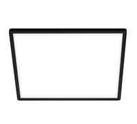 Briloner Leuchten - Panneau LED, Plafonnier avec Effet Rétroéclairé, 18 W, 2400 lm, 4000 K, Blanc/Noir, Carré, 29,3 x 29,3 cm