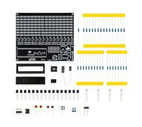 Panneau LED de visualisation de musique 40,6 x 20,3 cm avec fonction de contrôle du son, parfait pour la décoration de fête et les projets électroniques, ensemble de projets de soudure électroniques