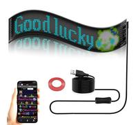 Panneau LED flexible pour voiture - Tableau de message programmable en couleur avec contrôle par application Bluetooth, texte personnalisé et affichage de défilement d'animation pour voiture, magasin