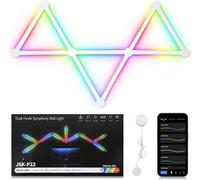 Panneau LED Gaming Murale Lampe,9 Barres Smart RGB Modulaires Light,Wi-Fi et Bluetooth,16M Couleurs,44 Scène,6 Rythme Musical