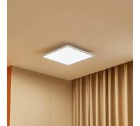Panneau LED Lamin Lindby, dimmable, blanc, Salon / Salle à manger, Moderne, Plafonnier LED