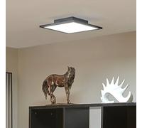 Panneau LED Lamin Lindby, dimmable, noir, Salon / Salle à manger, Moderne, Plafonnier LED