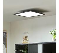 Panneau LED Lamin Lindby, dimmable, noir, Salon / Salle à manger, Moderne, Plafonnier LED