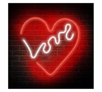 Panneau LED Lettres colorées Intérieur Luminaires Néon LOVE Light Sign Art Mur Mariage (30X30CM)