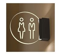 Panneau LED mural, décor de salle bain for dames, hommes et femmes(C)