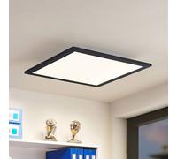 Panneau LED Nelios Lindby, noir, Cuisine, Aluminium, Moderne, Plafonnier LED
