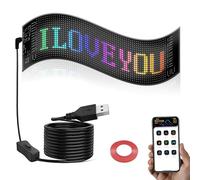 Panneau LED, panneau matriciel flexible programmable avec contrôle par application Bluetooth, tableau de défilement de message texte modifiable pour magasin, voiture, bar, hôtel