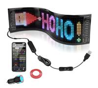 Panneau LED, panneau matriciel flexible programmable avec contrôle par application Bluetooth, tableau de défilement de message texte modifiable pour magasin, voiture, bar, hôtel