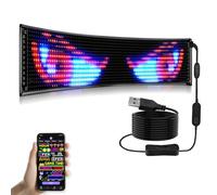 Panneau LED, panneau matriciel flexible programmable avec contrôle par application Bluetooth, tableau de défilement de message texte modifiable pour magasin, voiture, bar, hôtel