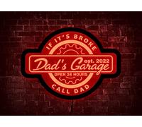 Panneau LED personnalisé pour décoration de garage, panneau néon personnalisé pour père