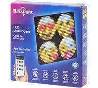Panneau LED Pixel Art B.K. Light, Affichage Programmable via App, Écran Carré Décoratif, Créez Texte et Animations, Fonction Horloge & Rythme, Alimentation USB, Idéal Setup Gaming, Bureau