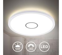Panneau LED plafonnier rond 29cm pour salon chambre 18W ultra-plat blanc moderne