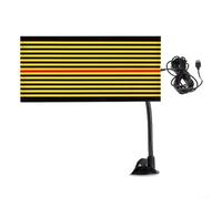 Panneau LED réfléchissant pour détecter les bosses de carrosserie avec ventouses puissantes et support flexible (noir et jaune)