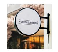 Panneau LED rond - Montage mural extérieur double face étanche publicitaire cadre lumineux pour pub et magasins,