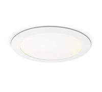Panneau LED rond, puissance 18 W, montage encastré, intensité variable en option, blanc neutre, 22,5 cm, type : Economy UR18225, blanc chaud 18.00 wattsW
