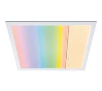 Paulmann 798.09 79809 Panneau LED 595 x 295 mm RGBW Smart Home Zigbee carré avec 1 x plafonnier W à intensité Variable Blanc Mat métal Lampe de Salon 2700 K, Amaris 595x295mm 35 Watt