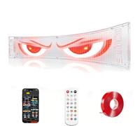 Panneau LED Transparent à Défilement, Œil LED pour Auto/Camion, Programmable Via App Bluetooth, 40x10cm, Personnalisable pour Publicité, Bar, Fête