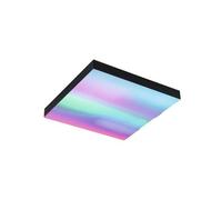 Paulmann Plafonnier LED Velora Rainbow 79907 – 1×13,2 W dimmable RGBW dynamique, métal noir, 3000 K
