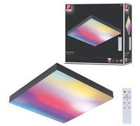 Paulmann Plafonnier LED Velora Rainbow 79907 – 1×13,2 W dimmable RGBW dynamique, métal noir, 3000 K