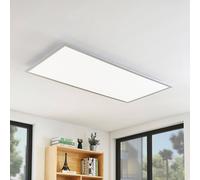 Panneau LED Zento Lindby, gris, Cuisine, Matière Plastique, Moderne, Plafonnier LED