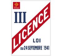 Panneau Licence III - Personnalisable avec Le Logo de Votre Région - Région Occitanie - 150 x 200 mm - PVC 1,5 mm - Protection Anti-UV
