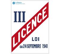 Panneau Licence III - Personnalisable avec Logo de Votre Région - Région Auvergne - Rhône Alpes - 150 x 200 mm -Aluminium 2 mm - Protection Anti UV