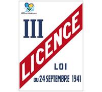 Panneau Licence III - Personnalisable avec Logo de Votre Région - Région Centre - Val de Loire - 150 x 200 mm -Panneau PVC 1,5 mm - Protection Anti UV