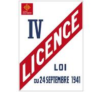 Panneau Licence IV - Personnalisable avec Le Logo de Votre Région - Région Occitanie - 150 x 200 mm - PVC 1,5 mm - Protection Anti-UV
