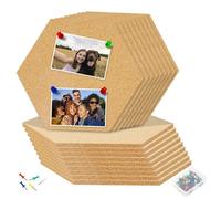 Panneau Liège Autocollant - 18 Pièces Hexagonal avec 80 Broches ALURRA