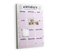 Panneau liège horizontal | tableau mural multifonction pour bureau école maison | idéal pour planifier tâches notes photos et idées créatives - 40x60 - métallique - Planificateur d'anniversaire